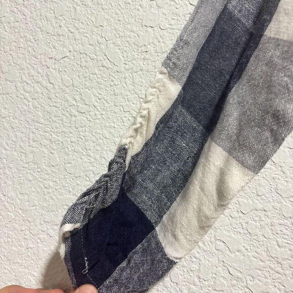 Soft Surroundings Women's Carreaux Shirt Multicolor Small Plaid Ruched Sleeves - Picture 6 of 9